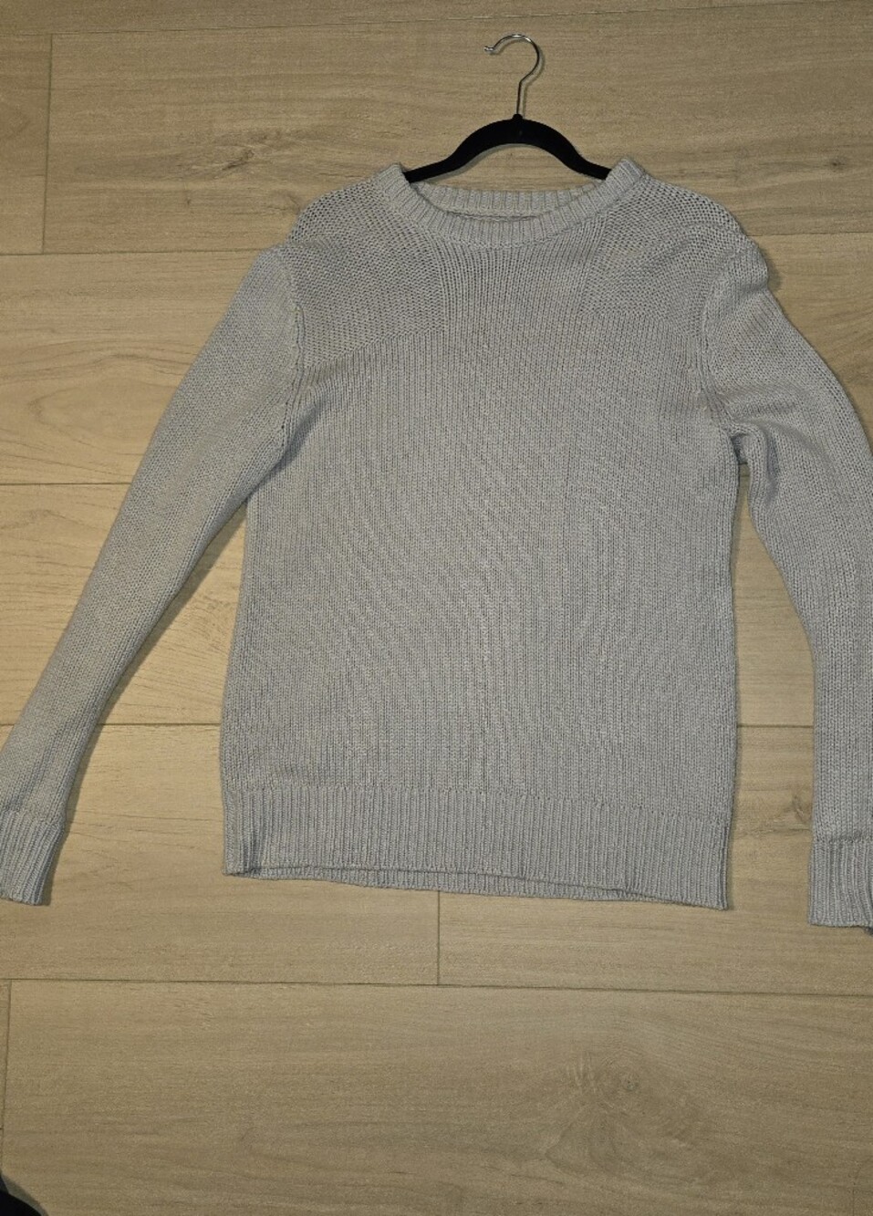 Oak And Fort Sample Light Gray Women’s Knit Sweater - Classic Crewneck
